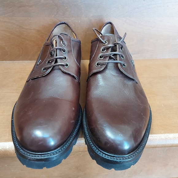 Fabiano Ricci brown leather oxford Derby shoes - Picture 4 of 11